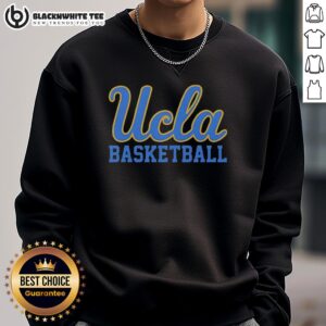Cozy Nice UCLA basketball sweatshirt featuring the iconic blue and gold colors, perfect for fans and casual wear.