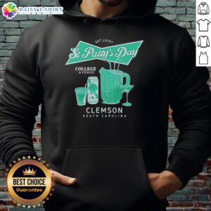 Clemson South Carolina hoodie featuring 'Get Lucky' design for St. Patty's Day celebrations in Tiger Town.