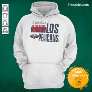 Alt Text: Official Noches Ene Be A Somos Los New Orleans Pelicans hoodie featuring team colors and logo, perfect for fans.