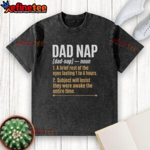 Premium Funny Dad Nap Definition Fathers Day Humor Sleeping Dad T-Shirt - Image 3