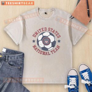 Alt Text: Awesome United States National Team 1986 crest washed t-shirt featuring vintage design and classic colors.