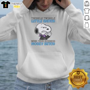 Pretty Snoopy Twinkle Twinkle Little Snitch hoodie with a playful design, perfect for stylish and sassy casual wear.