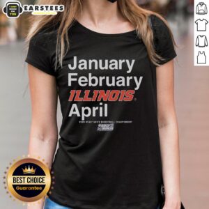 Official Illinois Fighting Illini Ladies Tee for NCAA Men's Basketball Championship March Madness - January to April.