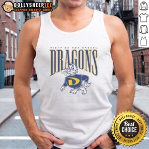 Vintage Drexel tank top with 'Fight On' graphic, perfect for alumni and fans showing school spirit.