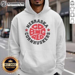 Vintage Nebraska Huskers Big Red Basketball 1970s logo hoodie, showcasing classic collegiate style and team spirit.