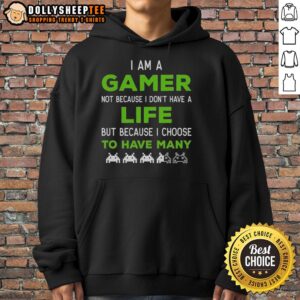 Awesome I Am A Gamer hoodie featuring a fun gaming slogan, perfect for gamers who embrace their passion and lifestyle.