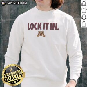 Awesome Minnesota Golden Gophers 2026 Lock It In Sweatshirt featuring vibrant team colors and logo, perfect for fans.