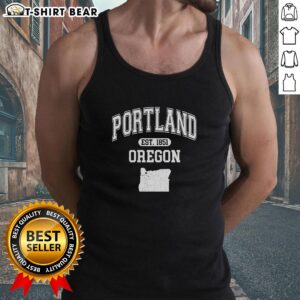 Pretty Portland Oregon Est 1851 varsity tank top featuring a stylish design and vibrant colors, perfect for casual wear.