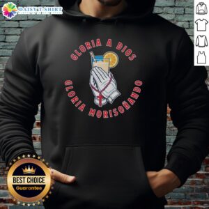 Top Gloria A Dios Gloria Morisonando hoodie featuring vibrant design and comfortable fit for casual wear.