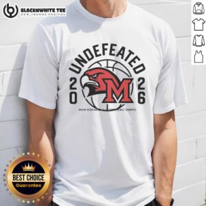 Original Miami Redhawks Basketball 2026 Undefeated T-Shirt featuring team colors and logo, perfect for fans.