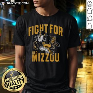 Good Fight For Old Mizzou vintage t-shirt featuring classic Missouri Tigers design in a distressed style.