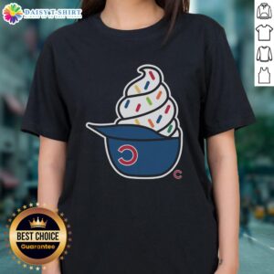 Pretty Chicago Cubs ice cream ladies tee featuring vibrant colors and a stylish design, perfect for baseball fans.
