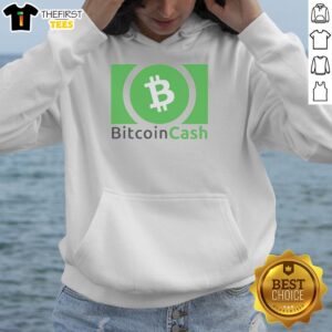 Stylish Top Bitcoin Cash Logo Hoodie in black, showcasing the iconic Bitcoin Cash logo for crypto enthusiasts.