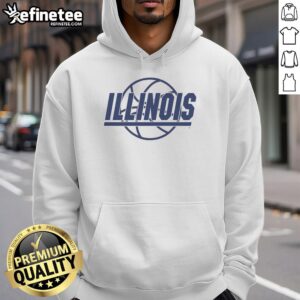 Awesome Illinois Basketball retro logo hoodie in vibrant colors, perfect for fans and casual wear.