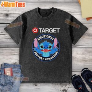 Good Happy Stitch Target Emotional Support Coworker T-Shirt - Image 6