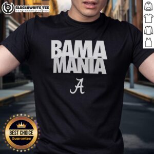 Nice Bama Mania Alabama Crimson Tide T-Shirt featuring bold team colors and logo, perfect for fans and game day attire.