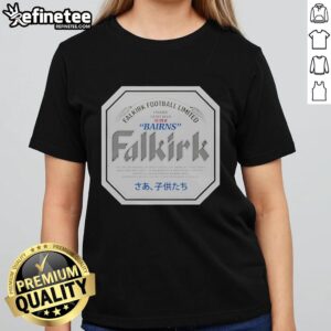 Original Falkirk Japanese Beer Ladies Tee featuring a stylish design perfect for beer enthusiasts and casual wear.