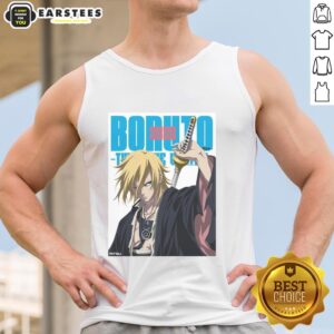 Alt Text: Stylish Boruto Part 2 Two Blue Vortex 2026 tank top featuring vibrant graphics and trendy design for anime fans.