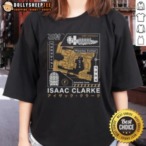Official Isaac Clarke Dead Space aesthetic ladies tee featuring a stylish design inspired by the popular video game.