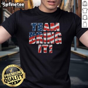 Original Team Bring It Stars And Stripes T-Shirt featuring bold graphics and patriotic design, perfect for fitness enthusiasts.