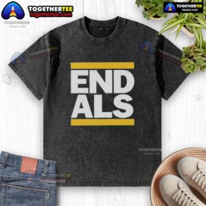 Top Athletics End ALS 2026 washed t-shirt featuring a stylish design and comfortable fit for casual wear.