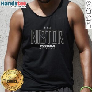 Alt Text: Official Mihai Nistor Zuffa Boxing Elite Tank Top featuring a stylish design, perfect for boxing enthusiasts and training.