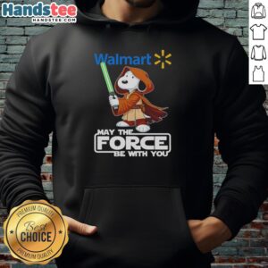 Nice Snoopy Walmart May The Force Be With You Hoodie featuring a playful Snoopy design in vibrant colors.