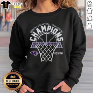 Top High Point Panthers 84 2026 Big South Women's Basketball Tournament Champions sweatshirt design featuring team colors.