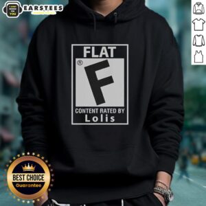 Alt Text: Good Flat Content Rated By Lolis Hoodie showcasing unique design and vibrant colors, perfect for casual wear.