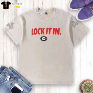 Top Georgia Bulldogs 2026 Lock It In Washed T-Shirt in red, showcasing team spirit and comfortable casual wear.