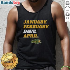 Alt Text: Stylish Nice NDSU tank top featuring Dave and April design, perfect for January-February wear and showcasing school spirit.