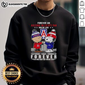 Original Charlie Brown Touch Hand Snoopy sweatshirt for Arizona Wildcats fans, perfect for win or lose moments.