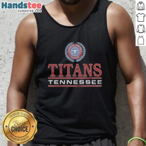 Official Tennessee Titans Crest Tank Top featuring the team's logo, perfect for game day and fan apparel.