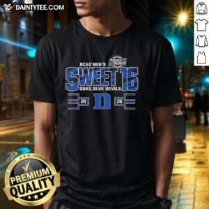 2026 NCAA Men's March Madness T-Shirt featuring Duke Blue Devils design for Sweet 16 fans.