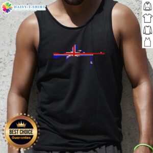 Official Bren United Kingdom flag tank top featuring vibrant UK flag design, perfect for patriotic summer wear.
