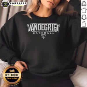 Good Vandegrift Crown Trio Baseball Wordmark Outline Sweatshirt in stylish design and vibrant colors for fans.