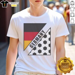 Premium UGP Campus Apparel Germany Flag Football T-Shirt showcasing vibrant German flag design on a stylish tee.