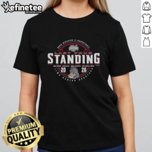 Official Lima Senior Spartans 2026 OHSAA Boys Basketball Division 2 Last Four Standing ladies tee shirt design.