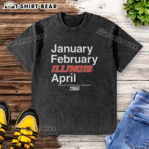 Top Illinois Fighting Illini washed t-shirt, perfect for NCAA Men's Basketball Championship and March Madness fans.