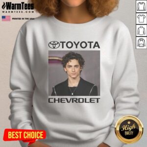 Actor wearing a stylish Nice Car brand sweatshirt, showcasing casual fashion and luxury lifestyle.
