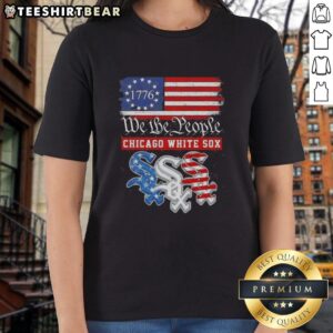 Ladies' tee featuring 'We The People Chicago White Sox American Since 1776' design for baseball fans.