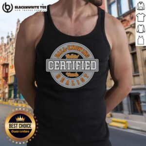 Good Certified Talkin Vawls Ball Knower Realist Circle Logo Tank Top featuring vibrant logo design on a stylish tank.