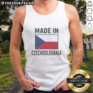 Premium Made in Czechoslovakia Czechia Flag Tank Top featuring vibrant colors and stylish design for casual wear.
