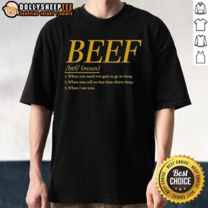 Hot What'S Beef When You Need Two Gats To Go To Sleep T-Shirt featuring a stylish graphic design for streetwear enthusiasts.