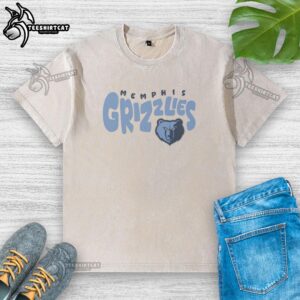 Nice Memphis Grizzlies Bubble Washed T-Shirt featuring a stylish design, perfect for fans and casual wear.