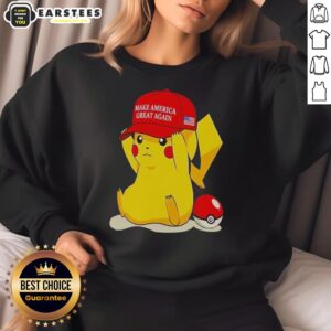 Good Maga Pikachu sweatshirt featuring a vibrant Pikachu graphic, perfect for fans of gaming and pop culture fashion.