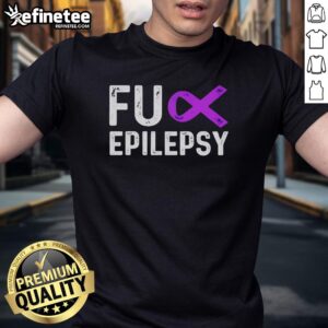 Official Fck Epilepsy Purple Ribbon T-Shirt featuring a bold design to raise awareness for epilepsy support.