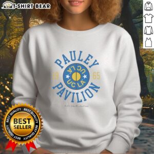 Official UCLA Nell and John Wooden Court sweatshirt from 1995, featuring Pauley Pavilion Indoor Arena design.