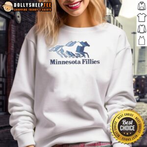 Cozy Top Minnesota Fillies sweatshirt featuring a stylish design, perfect for fans and everyday wear.
