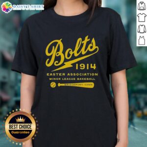 Awesome Bolts 1914 Easter Association Minor League Baseball ladies tee featuring retro design and vibrant colors.